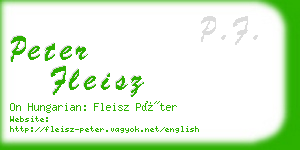 peter fleisz business card